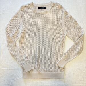 ALLSAINTS Open Knit Sweater Beige Men's Medium